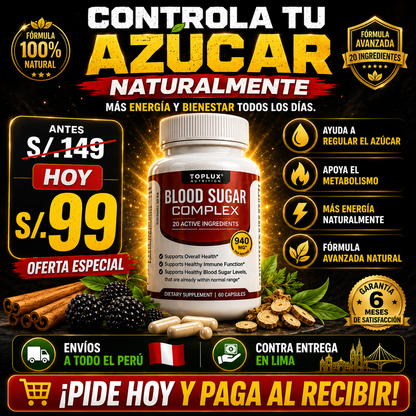 Blood Sugar Complex® Cápsulas que reducen diabetes